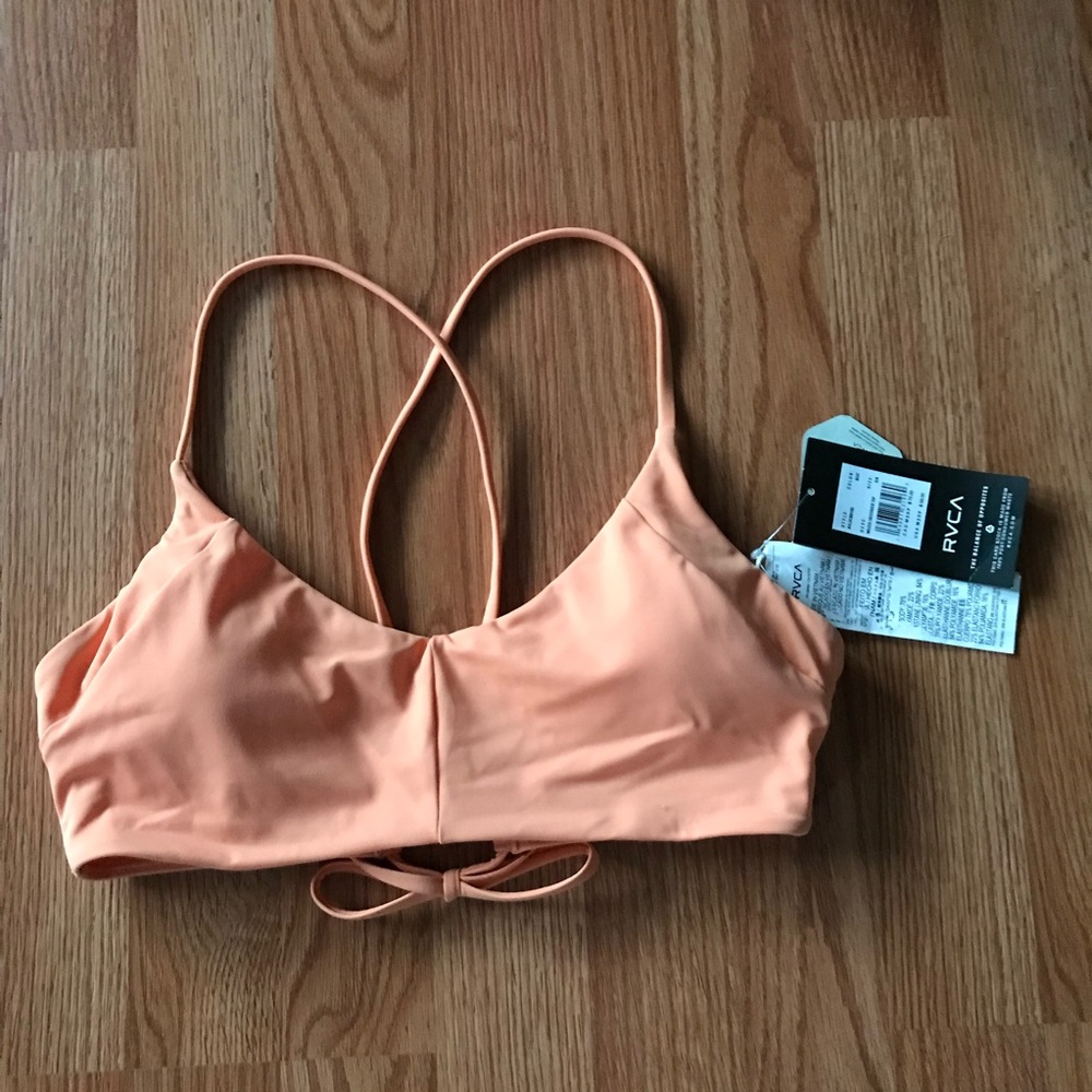 NWT RVCA Sport Women's Peach Bikini Top